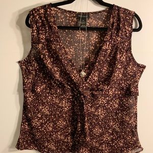 🎁Beautiful Floral Sleeveless Top🎁 Sz: 18 "New"